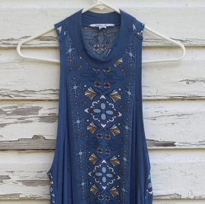 Womens O'Neil dress blue with print small